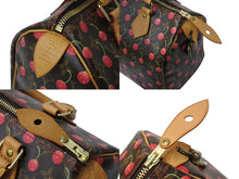 Load image into Gallery viewer, 極美品 LOUISVUITTON ルイヴィトン スピーディ25 ハンドバッグ M95009 村上隆 モノグラムチェリー ブラウン 中古 4c070161