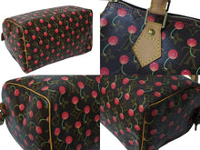 Load image into Gallery viewer, 極美品 LOUISVUITTON ルイヴィトン スピーディ25 ハンドバッグ M95009 村上隆 モノグラムチェリー ブラウン 中古 4c070161