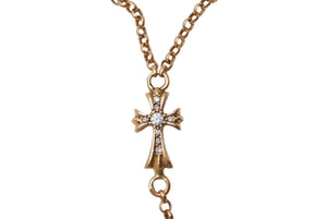 極美品 CHROME HEARTS クロムハーツ リング ブレスレット ベラハディッド オーダー 16.7g ゴールド K22ゴールド ダイヤモンド 11号 ゴールド金具 中古 4c070162