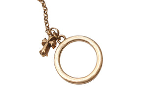 極美品 CHROME HEARTS クロムハーツ リング ブレスレット ベラハディッド オーダー 16.7g ゴールド K22ゴールド ダイヤモンド 11号 ゴールド金具 中古 4c070162