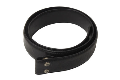 CHROME HEARTS クロムハーツ 1.5inch スクロールレーベルリベッツ ベルト ストラップ サイズ34 ブラック レザー シルバー925 良品 中古 4c070169