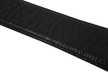 Load image into Gallery viewer, CHROME HEARTS クロムハーツ 1.5inch スクロールレーベルリベッツ ベルト ストラップ サイズ34 ブラック レザー シルバー925 良品 中古 4c070169