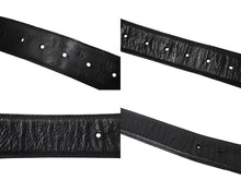 Load image into Gallery viewer, CHROME HEARTS クロムハーツ 1.5inch スクロールレーベルリベッツ ベルト ストラップ サイズ34 ブラック レザー シルバー925 良品 中古 4c070169