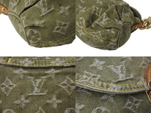 Load image into Gallery viewer, LOUIS VUITTON ルイヴィトン ミニ プリーティ ワンショルダーバッグ M95217 モノグラム デニム カーキ 美品 中古 4c070171