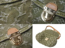 Load image into Gallery viewer, LOUIS VUITTON ルイヴィトン ミニ プリーティ ワンショルダーバッグ M95217 モノグラム デニム カーキ 美品 中古 4c070171