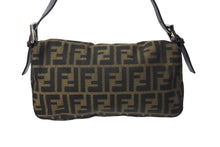 画像をギャラリービューアに読み込む, FENDI フェンディ マンマバケット ワンショルダーバッグ 26424 ズッカ柄 コットンキャンバス レザー シルバー金具 美品 中古 4c070173 
