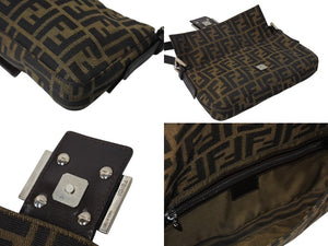 FENDI フェンディ マンマバケット ワンショルダーバッグ 26424 ズッカ柄 コットンキャンバス レザー シルバー金具 美品 中古 4c070173 
