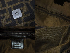 FENDI フェンディ マンマバケット ワンショルダーバッグ 26424 ズッカ柄 コットンキャンバス レザー シルバー金具 美品 中古 4c070173 