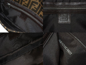 FENDI フェンディ マンマバケット ワンショルダーバッグ 26424 ズッカ柄 コットンキャンバス レザー シルバー金具 美品 中古 4c070174 