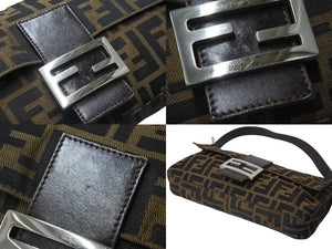 FENDI フェンディ マンマバケット ワンショルダーバッグ 26424 ズッカ柄 コットンキャンバス レザー シルバー金具 美品 中古 4c070176 