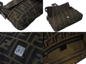 FENDI フェンディ マンマバケット ワンショルダーバッグ 26424 ズッカ柄 コットンキャンバス レザー シルバー金具 美品 中古 4c070180 