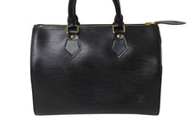 Load image into Gallery viewer, 極美品 LOUIS VUITTON ルイヴィトン スピーディ25 ハンドバッグ M59022 エピレザー ブラック ゴールド金具 中古 4c070184