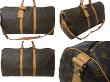 Load image into Gallery viewer, LOUIS VUITTON ルイヴィトン モノグラム キーポル55 ボストンバッグ M41414 ブラウン ロゴ ゴールド金具 美品 中古 4c070188