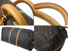 Load image into Gallery viewer, LOUIS VUITTON ルイヴィトン モノグラム キーポル55 ボストンバッグ M41414 ブラウン ロゴ ゴールド金具 美品 中古 4c070188