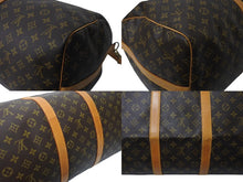 Load image into Gallery viewer, LOUIS VUITTON ルイヴィトン モノグラム キーポル55 ボストンバッグ M41414 ブラウン ロゴ ゴールド金具 美品 中古 4c070188