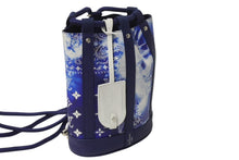 Load image into Gallery viewer, 極美品 LOUIS VUITTON ルイヴィトン モノグラム バンダナ キャンバス ランドネPM ブルー M20562 RFID 中古 4c070191