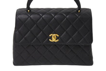 Load image into Gallery viewer, 極美品 CHANEL シャネル ケリー型 マトラッセ ハンドバッグ スモール 4番台 ラムレザー ブラック ゴールド金具 中古 4c070194