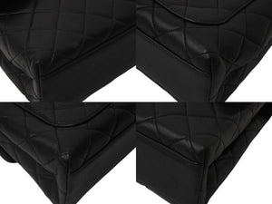 極美品 CHANEL シャネル ケリー型 マトラッセ ハンドバッグ スモール 4番台 ラムレザー ブラック ゴールド金具 中古 4c070194