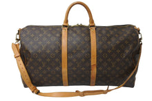 Load image into Gallery viewer, LOUIS VUITTON ルイヴィトン モノグラム キーポル55 ボストンバッグ ブラウン ロゴ ゴールド金具 M41414 美品 中古 4c070198