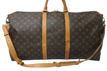 Load image into Gallery viewer, LOUIS VUITTON ルイヴィトン モノグラム キーポル55 ボストンバッグ ブラウン ロゴ ゴールド金具 M41414 美品 中古 4c070198