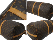 Load image into Gallery viewer, LOUIS VUITTON ルイヴィトン モノグラム キーポル55 ボストンバッグ ブラウン ロゴ ゴールド金具 M41414 美品 中古 4c070198
