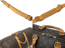 Load image into Gallery viewer, LOUIS VUITTON ルイヴィトン モノグラム キーポル55 ボストンバッグ ブラウン ロゴ ゴールド金具 M41414 美品 中古 4c070198