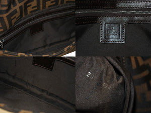 FENDI フェンディ マンマバケット ワンショルダーバッグ 26424 ズッカ柄 コットンキャンバス レザー シルバー金具 美品 中古 4c070201 