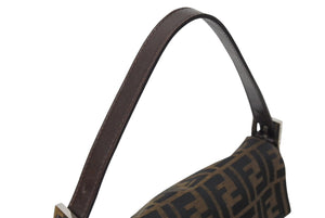 FENDI フェンディ マンマバケット ワンショルダーバッグ 26424 ズッカ柄 コットンキャンバス レザー シルバー金具 美品 中古 4c070201 