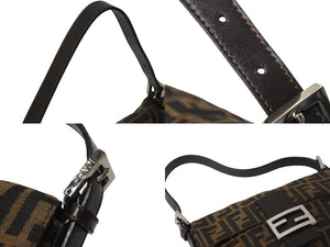 FENDI フェンディ マンマバケット ワンショルダーバッグ 26424 ズッカ柄 コットンキャンバス レザー シルバー金具 美品 中古 4c070202 