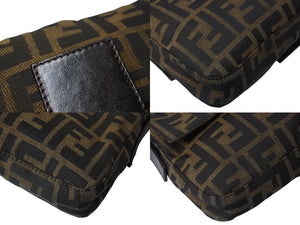 FENDI フェンディ マンマバケット ワンショルダーバッグ 26424 ズッカ柄 コットンキャンバス レザー シルバー金具 美品 中古 4c070202 