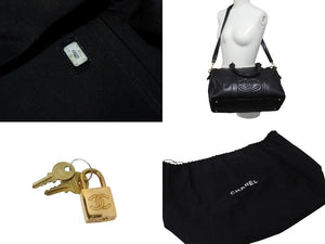 極美品 CHANEL シャネル ボストンバッグ キャビアスキン 4番台 ゴールド金具 2WAY ココマーク 中古 4c070215