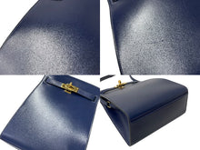 Load image into Gallery viewer, HERMES エルメス ショルダーバッグ ケリースポーツPM ○Y刻印 ブルー系 ゴールド ボックスカーフ 美品 中古 4c070216