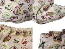 Load image into Gallery viewer, CHANEL シャネル バレンタイン限定 チェーンハンドバッグ 総柄 10番台 フランス製 コットン レザー ピンク シルバー 美品 中古 4c070218