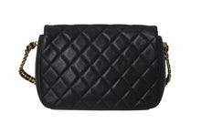 Load image into Gallery viewer, CHANEL シャネル シングルフラップ コインチェーンショルダーバッグ IC イタリア製 キャビアスキン ブラック ゴールド 美品 中古 4c070220