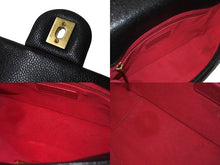 Load image into Gallery viewer, CHANEL シャネル シングルフラップ コインチェーンショルダーバッグ IC イタリア製 キャビアスキン ブラック ゴールド 美品 中古 4c070220