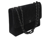 Load image into Gallery viewer, CHANEL シャネル チェーンショルダーバッグ 2番台 デカココ ココマーク キルティング スウェード 刺繍 美品 中古 4c070221