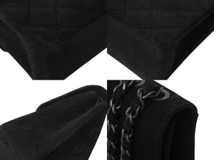 CHANEL シャネル チェーンショルダーバッグ 2番台 デカココ ココマーク キルティング スウェード 刺繍 美品 中古 4c070221