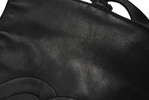 CHANEL シャネル デカココマーク リュック 巾着ショルダーバッグ 3番台 イタリア製 ラムスキン ブラック ゴールド金具 美品 中古 4c070222