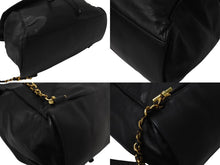 Load image into Gallery viewer, CHANEL シャネル デカココマーク リュック 巾着ショルダーバッグ 3番台 イタリア製 ラムスキン ブラック ゴールド金具 美品 中古 4c070222
