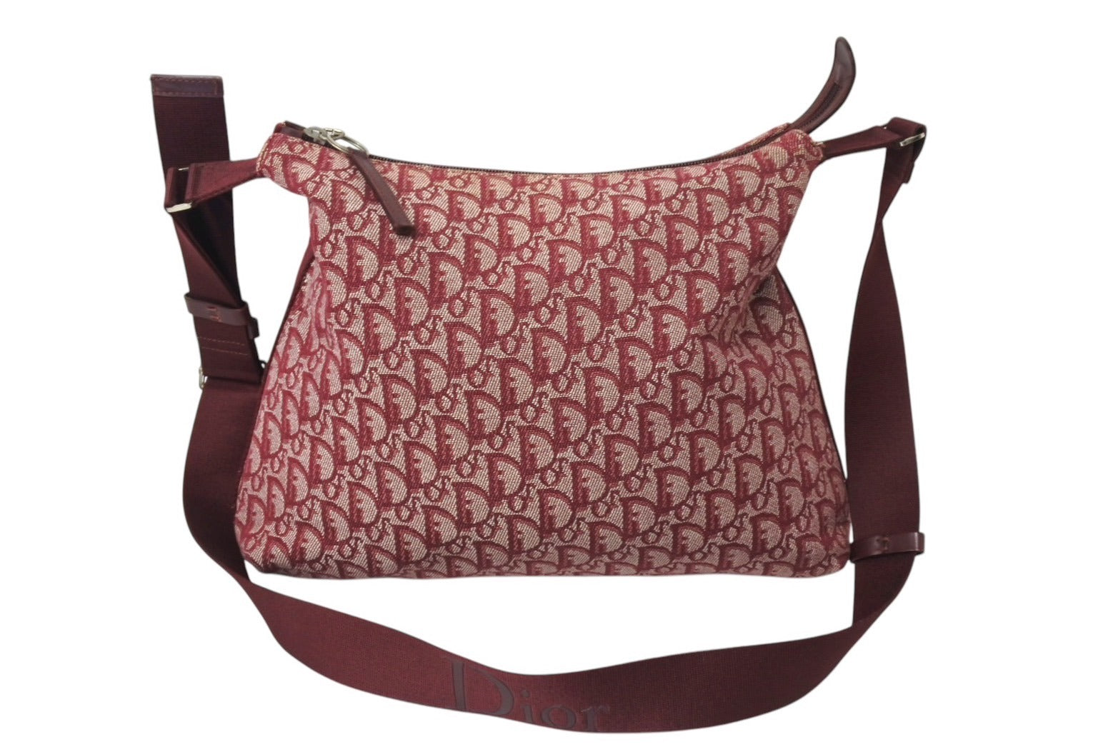 美品 ディオール トロッター 柄 ショルダーバッグ 鞄 赤茶 レディース