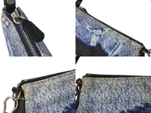 Load image into Gallery viewer, ChristianDior クリスチャンディオール デニムサドルポーチ ショルダーバッグ BO B 0071 シルバー 美品 中古 4c070232