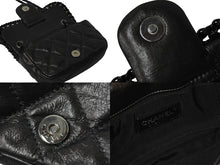 Load image into Gallery viewer, 極美品 CHANEL シャネル ミニチェーンショルダーバッグ ココマーク SS 2010 14番台 ラムスキン グレー ガンメタ金具 中古 4c070240