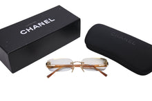 Load image into Gallery viewer, 極美品 CHANEL シャネル リムレス サングラス 2028 c.154 サイズ53□18 130 ココマーク ゴールド ブラウン プラスチック 中古 4c070243