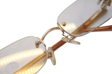 Load image into Gallery viewer, 極美品 CHANEL シャネル リムレス サングラス 2028 c.154 サイズ53□18 130 ココマーク ゴールド ブラウン プラスチック 中古 4c070243