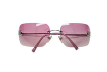 Load image into Gallery viewer, CHANEL シャネル リムレス サングラス 4017-D c.124/58 サイズ62□17 120 ココマーク ラインストーン ピンク グラデーション 美品 中古 4c070244