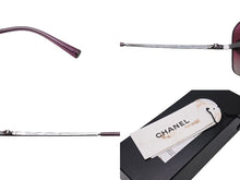 Load image into Gallery viewer, CHANEL シャネル リムレス サングラス 4017-D c.124/58 サイズ62□17 120 ココマーク ラインストーン ピンク グラデーション 美品 中古 4c070244