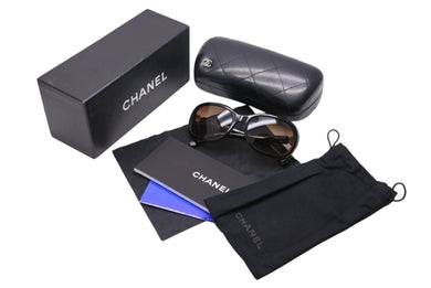 極美品 CHANEL シャネル サングラス 5286-A c.714/S5 サイズ56□18 135 ココマーク ブラウン プラスチック 中古 4c070245
