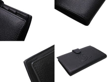 Load image into Gallery viewer, CHANEL シャネル ココマーク 二つ折り長財布 がま口 フランス製 キャビアスキン ブラック ゴールド金具 美品 中古 4c070251