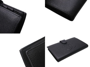 CHANEL シャネル ココマーク 二つ折り長財布 がま口 フランス製 キャビアスキン ブラック ゴールド金具 美品 中古 4c070251