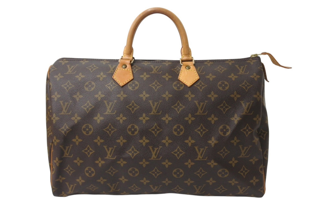 LOUIS VUITTON ルイヴィトン スピーディ40 ハンドバッグ M41522 モノグラム PVCコーティング ブラウン 美品 中古 4c070262